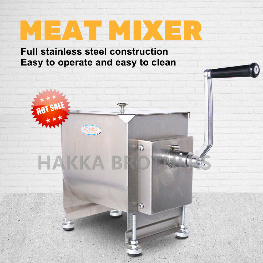 Hakka Manual Meat Mixer 20 Lb 10l Capacity Tank Stainless Steel Sausage Mixer