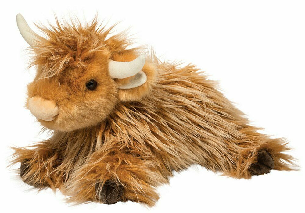 Douglas Wallace Scottish Highland Cow Plush Toy Stuffed Animal 16” Steer Bull