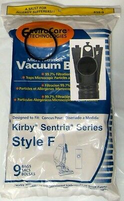 9 F Style Microfiltration Vacuum Bags For Kirby Sentria I & Ii G10d + Free Belt
