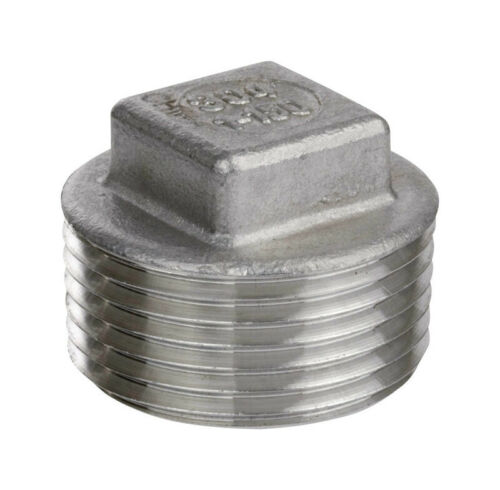 Smith-Cooper 4638102280 304 Stainless Steel Square Head Plug 2 x 2 Dia. in. MPT