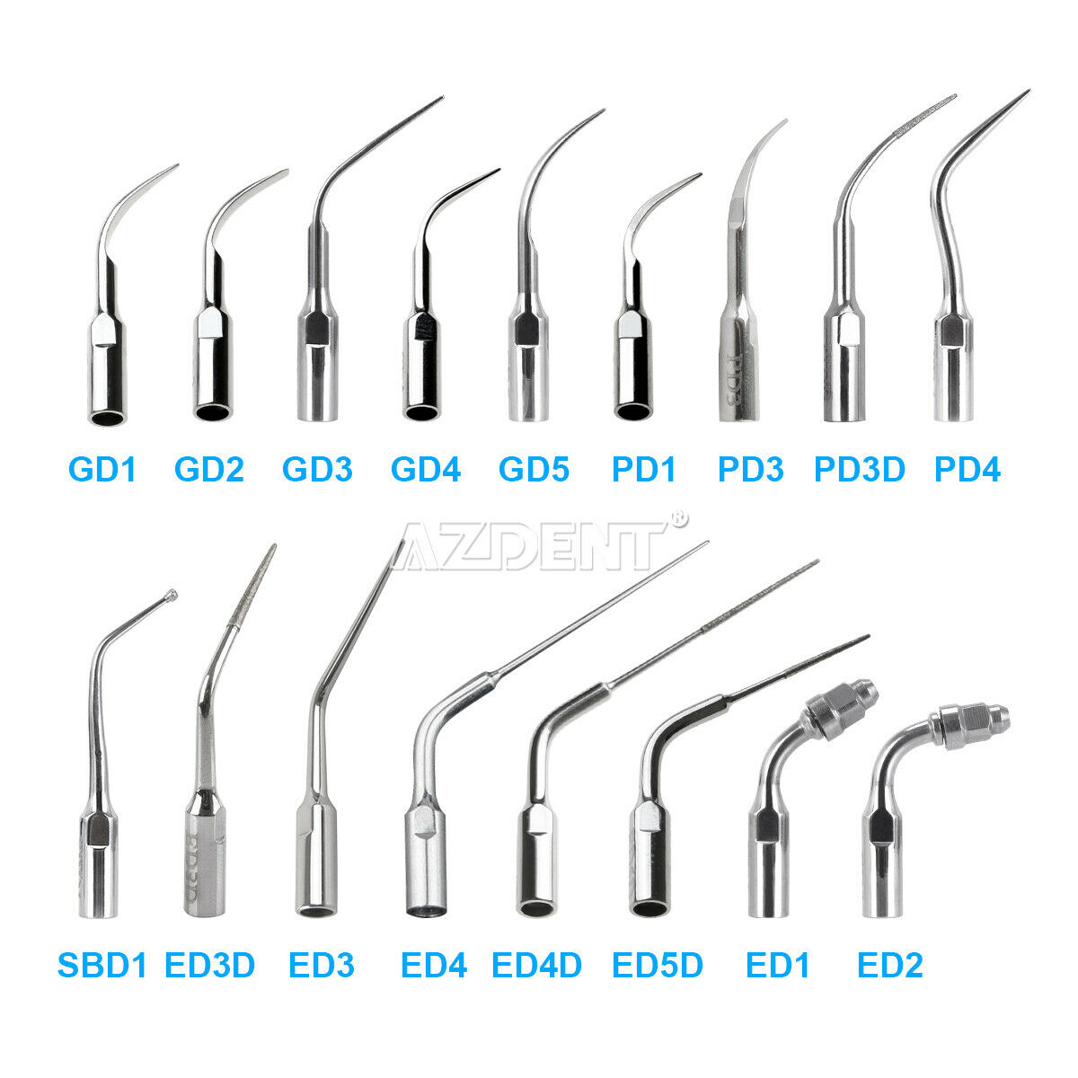 Dental Ultrasonic Scaler Tip Scaling Perio Endo Fit SATELEC DTE NSK 17 Types