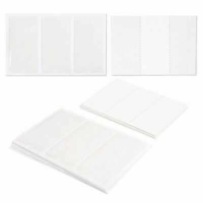 30-Piece Self-Adhesive Label Holder Pockets with 30-Piece Blank Insert Cards