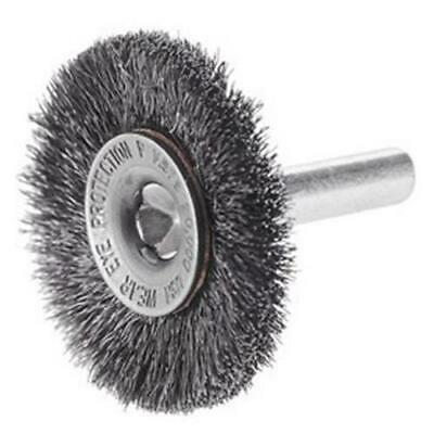 2" Crimped Carbon Steel Wire Wheel Brush W/ 1/4" Shank For Die Grinder Or Drill