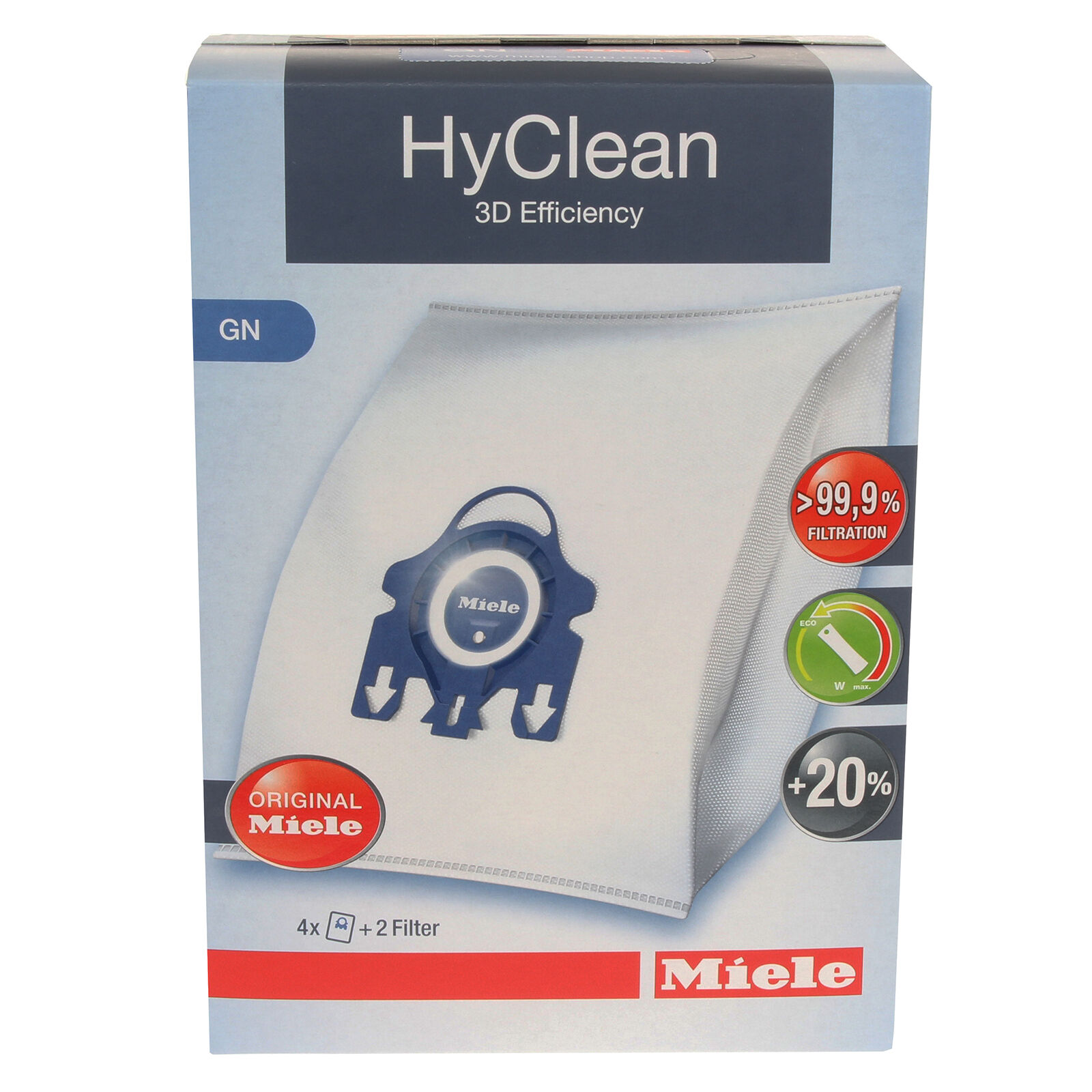 4x Genuine New 3d Efficiency Hyclean Dust Bags For Miele Gn Vacuum Cleaners