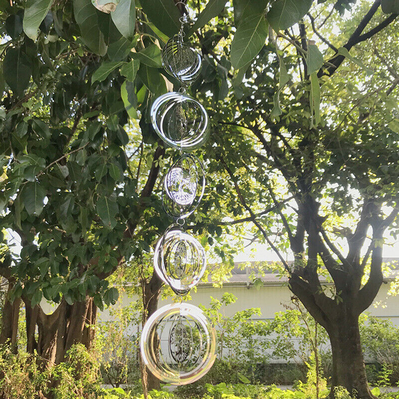 3D Rotating Wind Chimes For Home Decor Garden Hanging Decor Outdoor Windchimes!