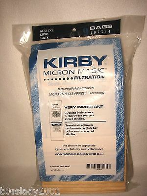 KIRBY VACUUM CLEANER BROWN PAPER BAGS G3 G4 G5 G6 ULTIMATE G G7 G7D MICRON MAGIC