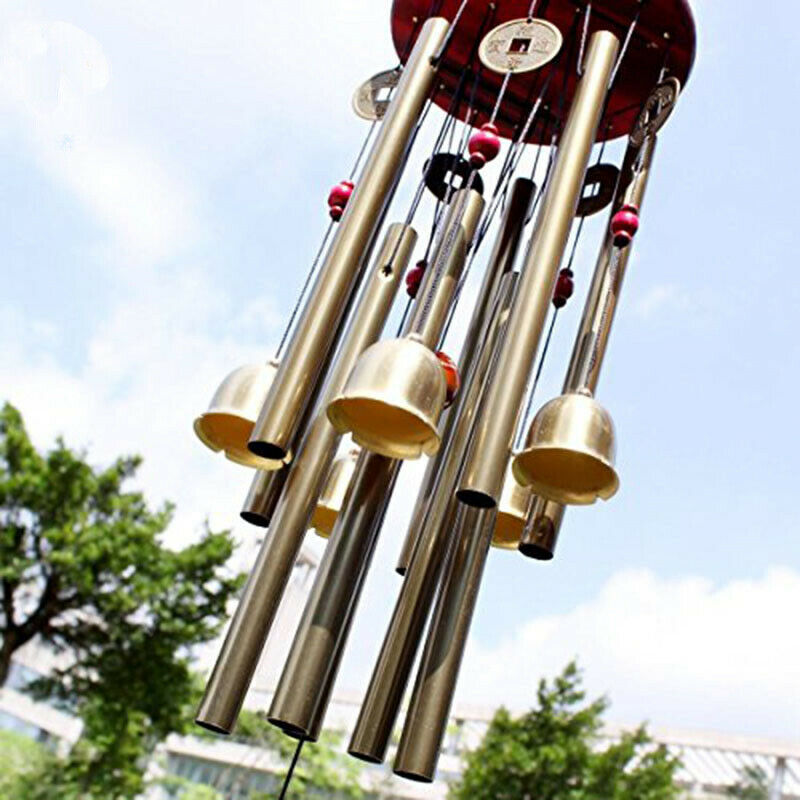 Large Wind Chimes 10 Tube 5 Bells Metal Church Bell Outdoor Garden Decor US