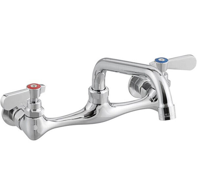 Commercial Kitchen Restaurant Wall Mount Faucet w/ 8