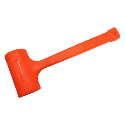 3Lbs Dead Blow Rubber Mallet 14''L Hammer Non-Marring Rubber Coating Neon Orange