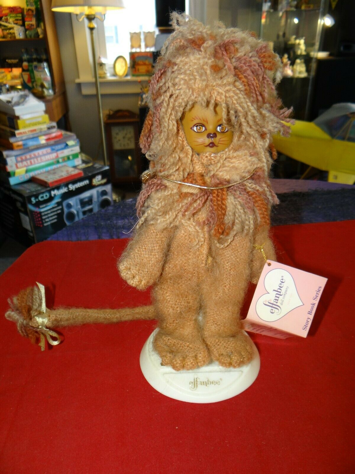Effanbee Cowardly Lion Doll Storybook Collection Series W/original Tag + Stand!!
