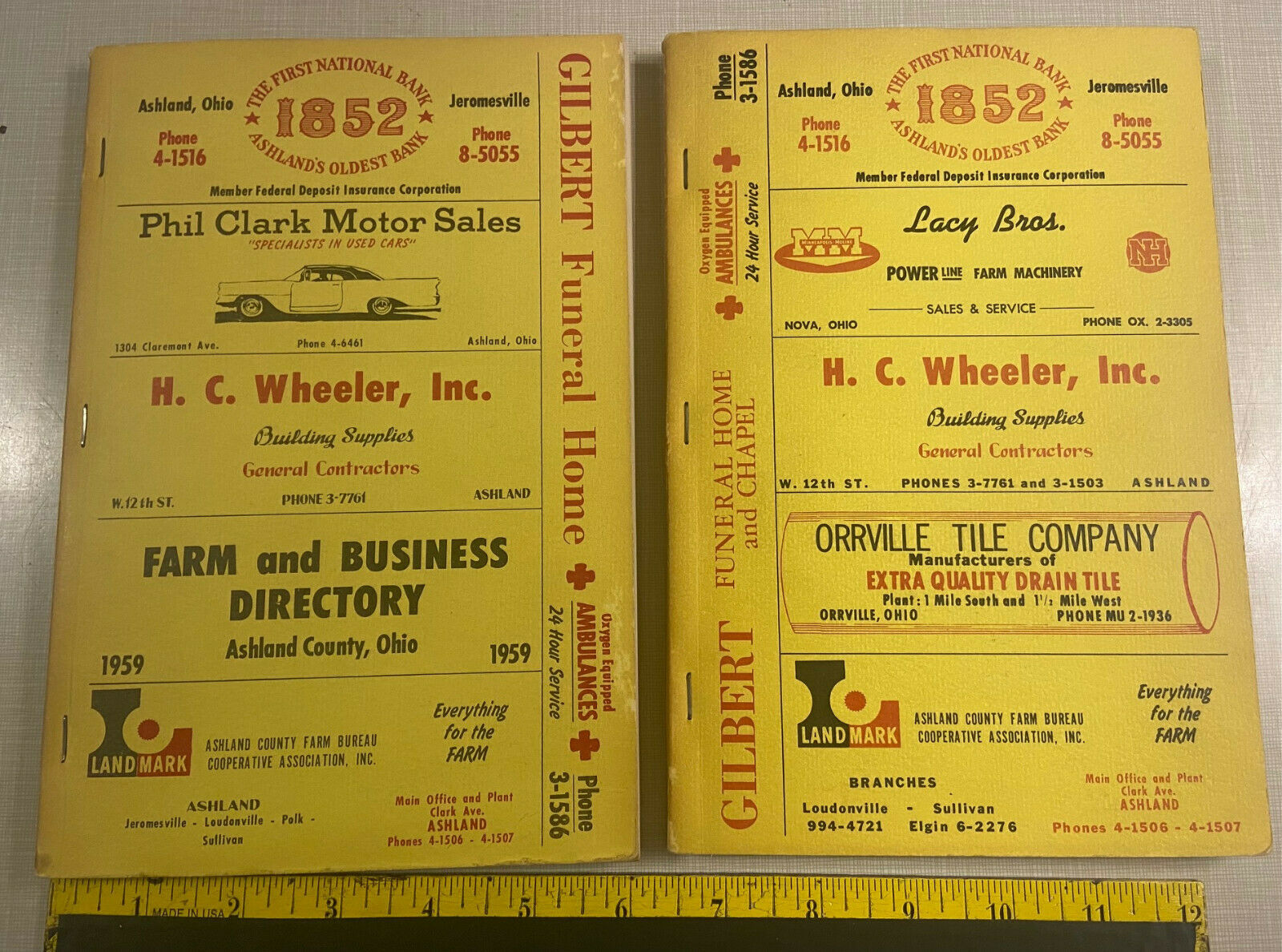 Robinson's 1961, 1959 Ashland County Ohio Rural Directory