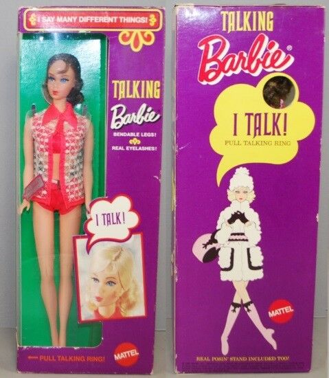 Barbie #1115 1968 Mib Talking Barbie Dark Brunette