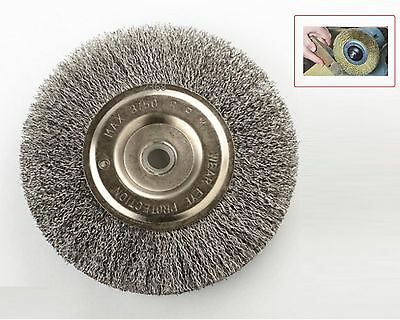 6" Steel Wire Wheel Brushes For Bench Grinder 5/8 1/2 Arbor