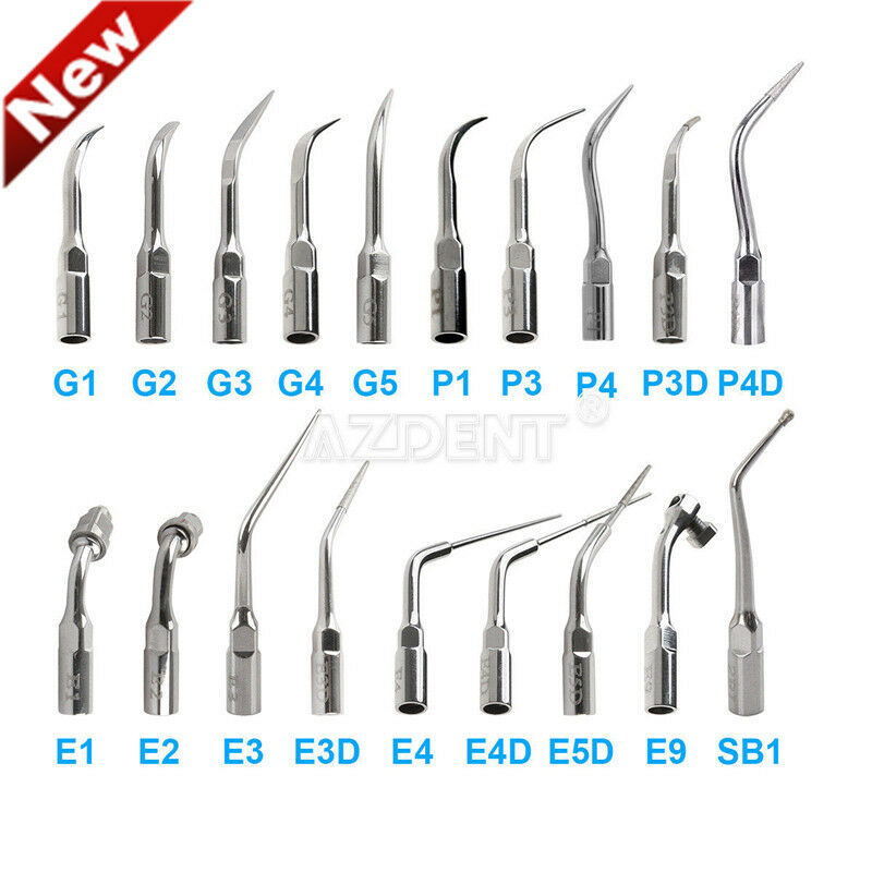 19 Types Dental Ultrasonic Scaler Scaling Endo Perio Tips F Ems Woodpecker G P E