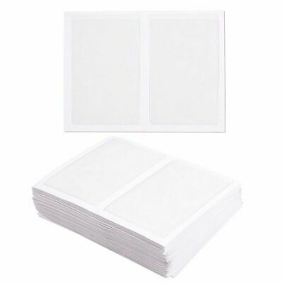 100-Pack Self-Adhesive Business Card Holders - Pockets Open on Short Side Clear