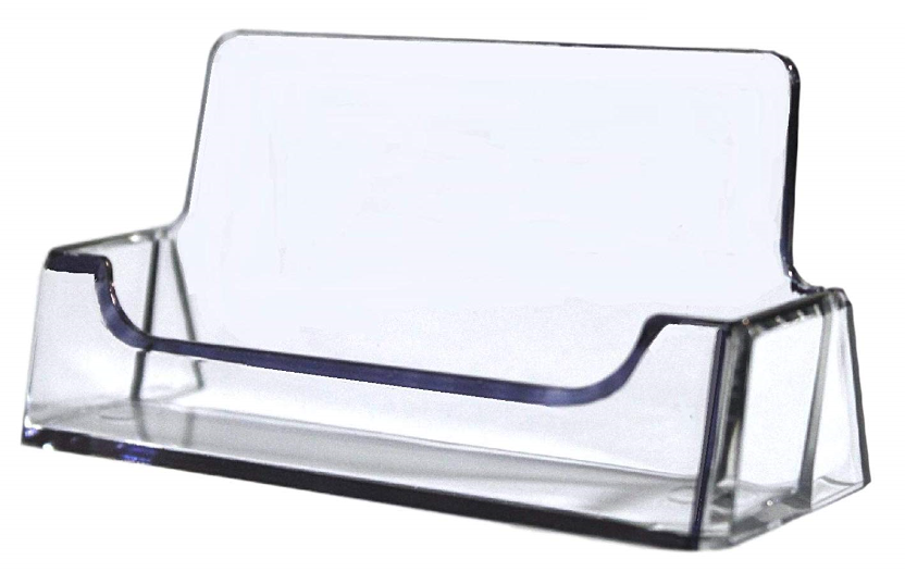 12 Clear Plastic Acrylic Desktop Business Card Holder Display Ship AZM