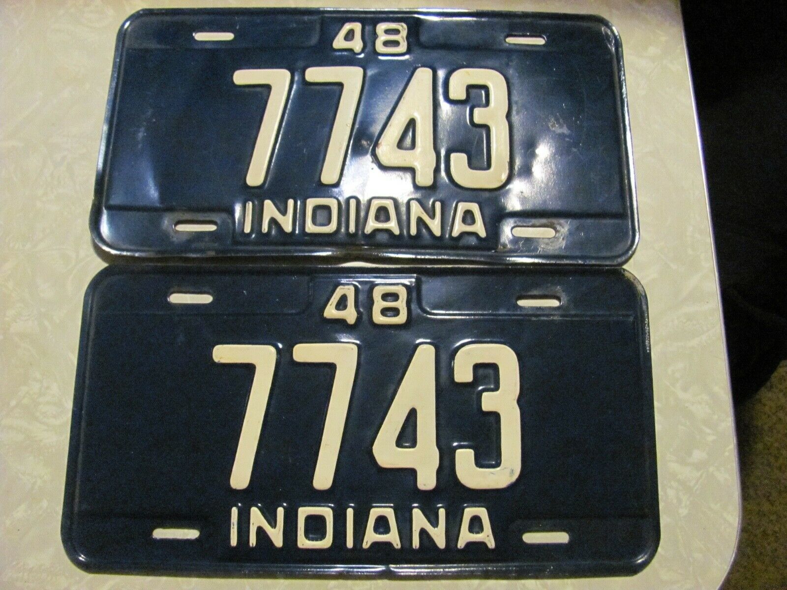 1948 INDIANA LICENSE PLATE FREE SHIPPING SEE MY OTHER PLATES LOW NUMBER #7443