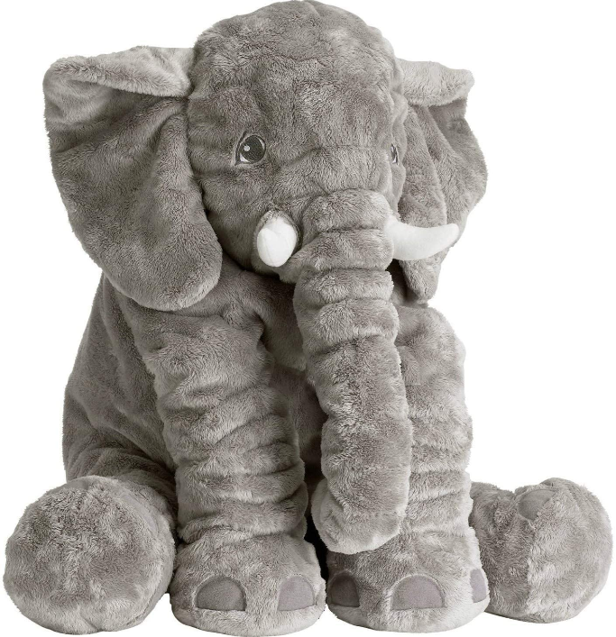 Super Soft Cuddling Stuffed GREY Floppy Elephant Toy 24