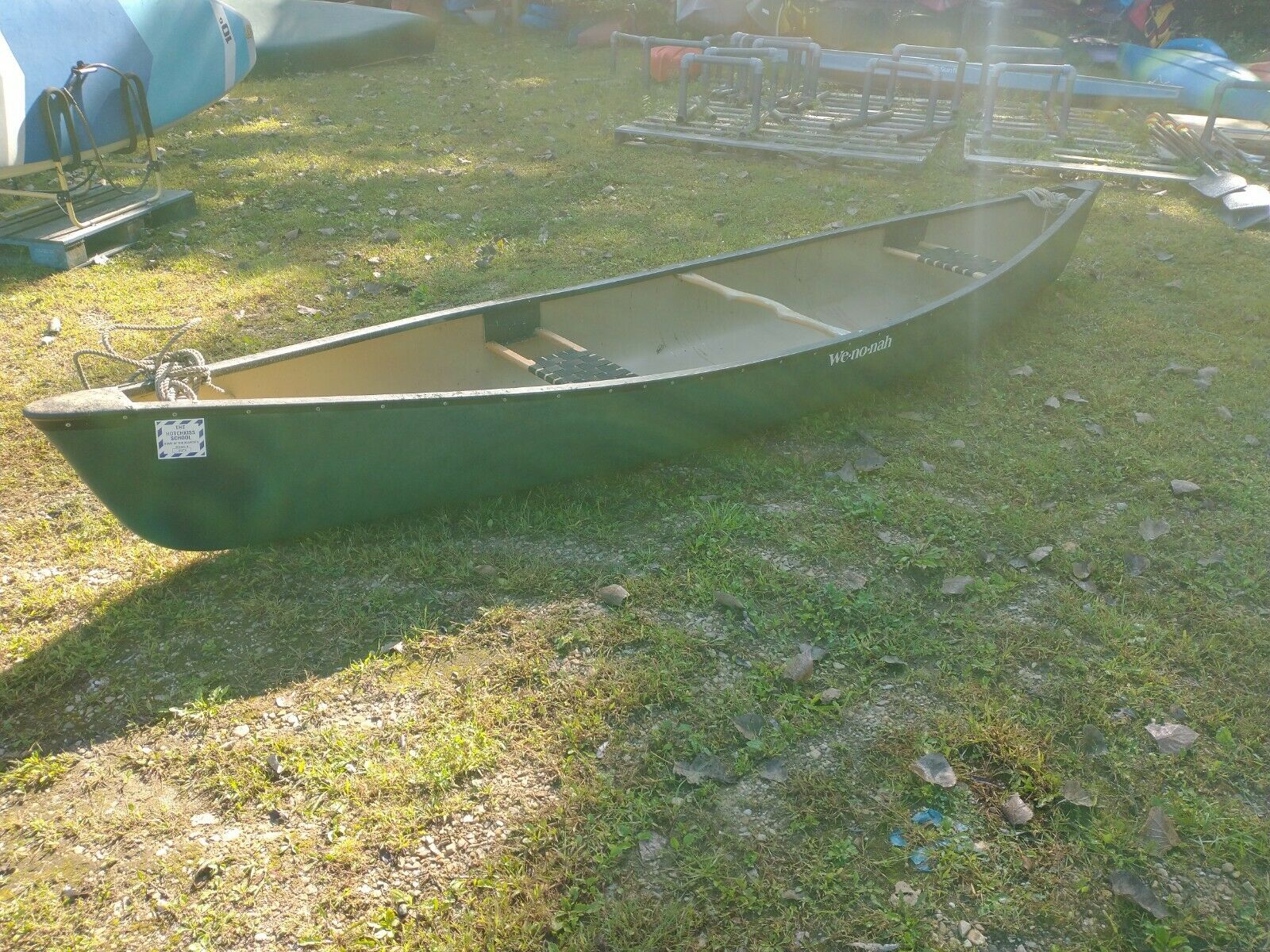 17' green Wenonah Canoe, used, good condition